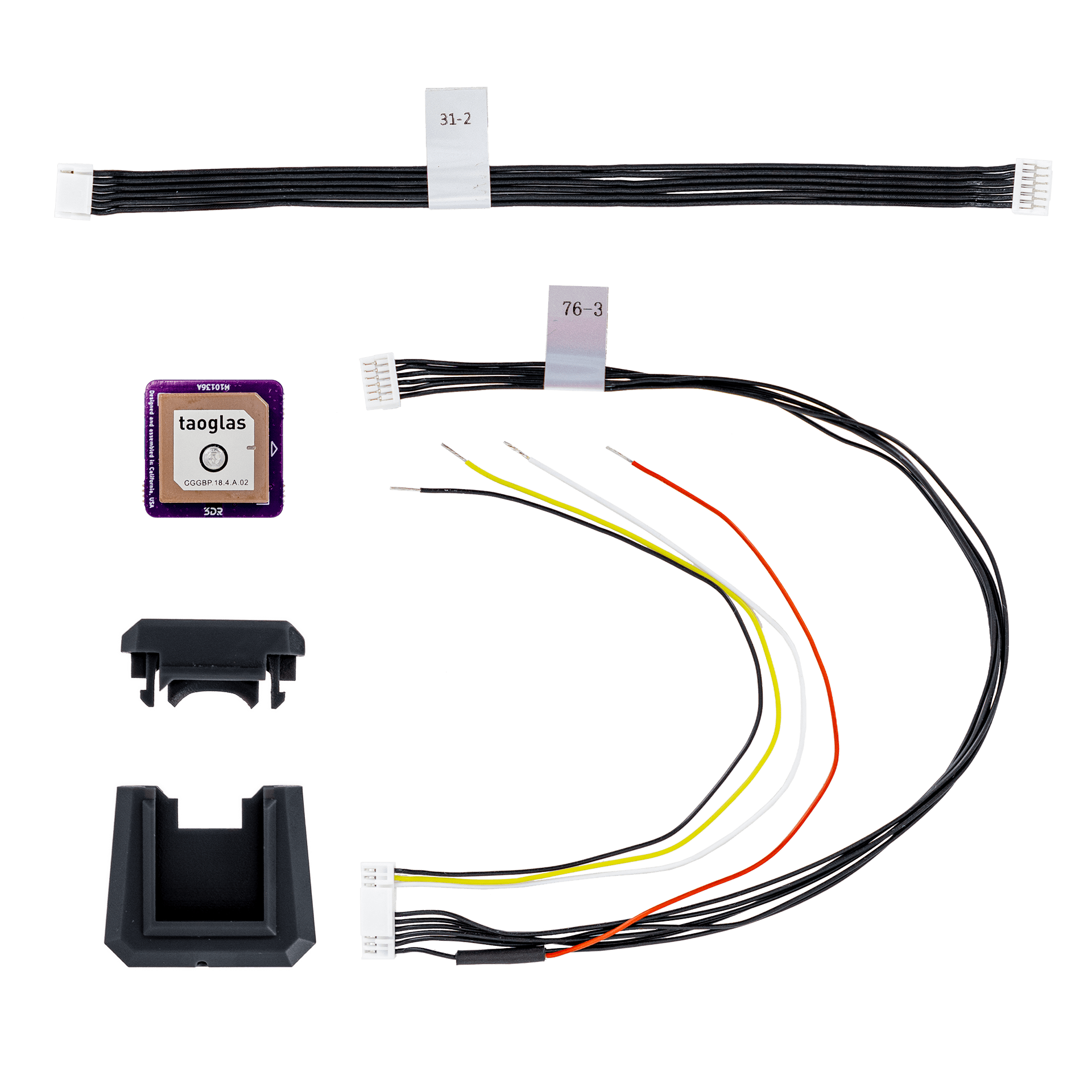 ModalAI, Inc. Accessory GPS Board with Cables and Plastic Mount GPS uBlox M10 for Starling, Sentinel, m500 and Seeker
