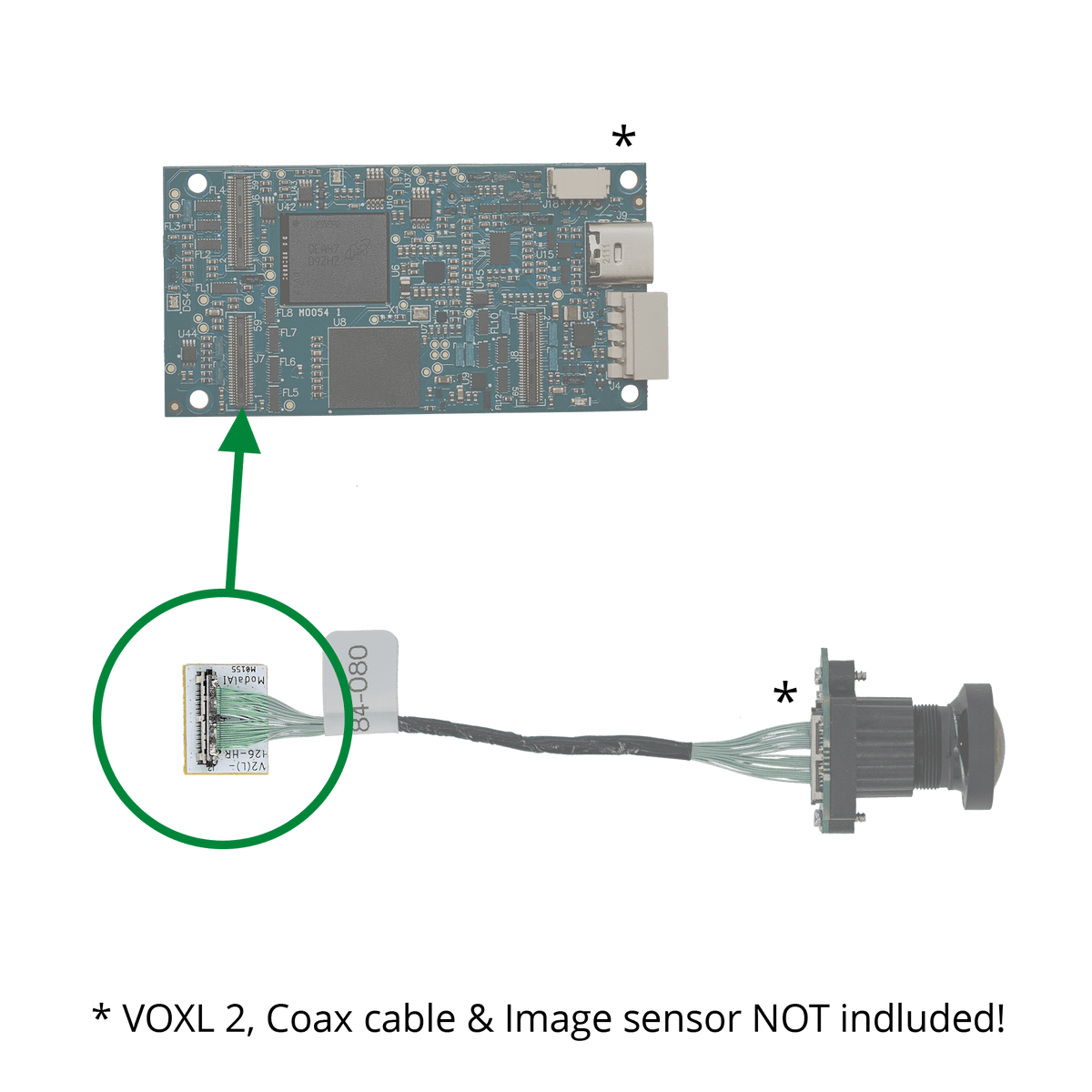 Image Sensor Micro-coax Adapter for VOXL 2 (M0155) | ModalAI, Inc.