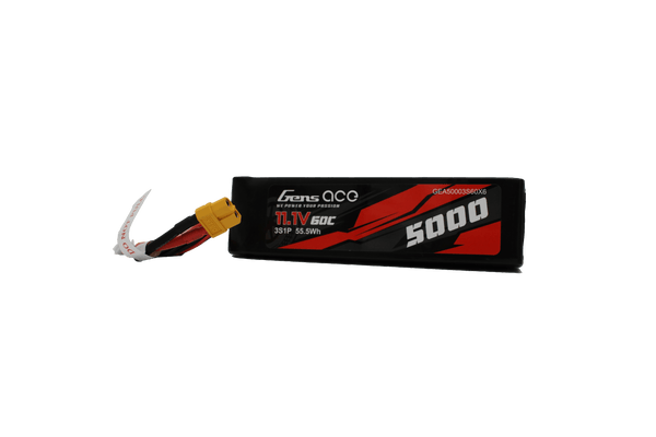 ModalAI Gens Ace 11.1V 60C 3S 5000mAh Lipo Battery Pack With XT60 Plug